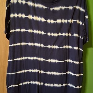 Navy and White Tie-Dye T-Shirt